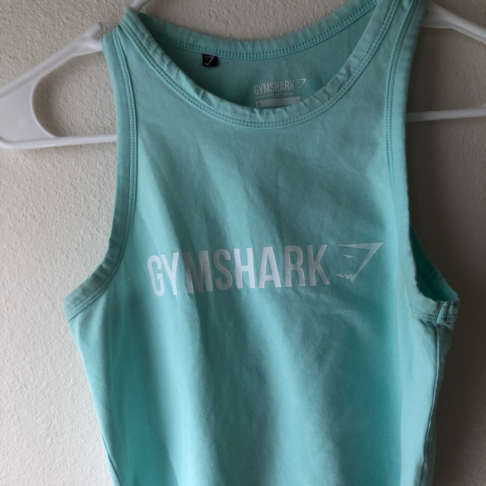 Gymshark Ribbon Crop Top - Pale Turquoise